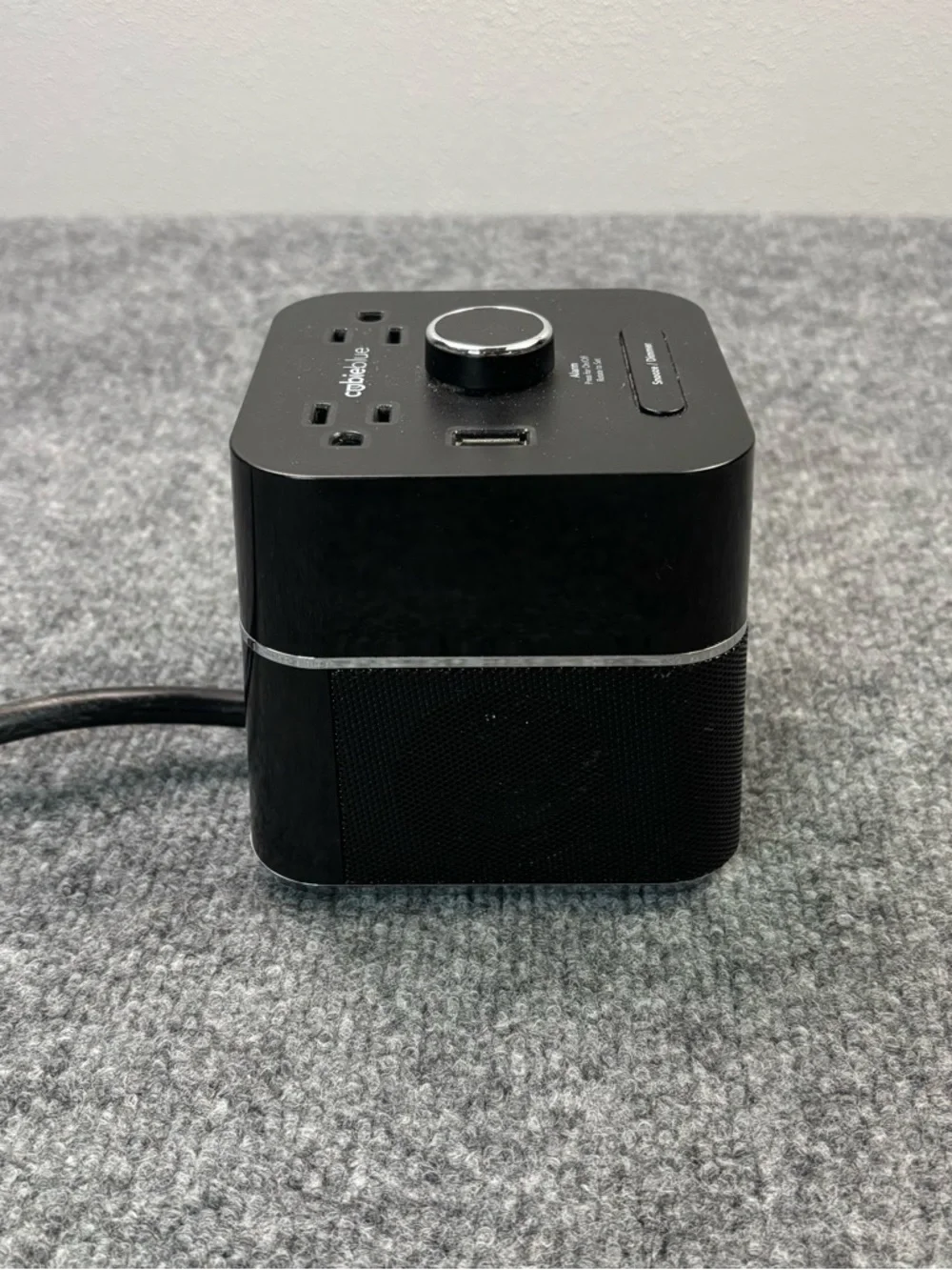 Brandstand CubieBlue Alarm Clock Bluetooth Speaker Charging Station 2 USB Hotel - Picture 7 of 16